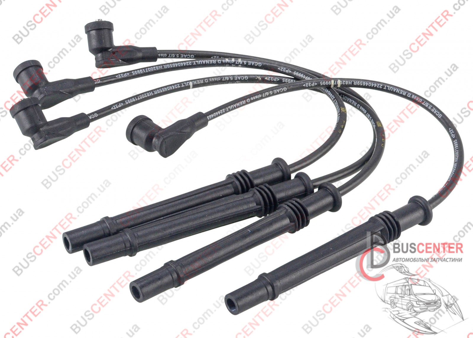 Фотография запчасти Комплект проводов высоковольтных (провод катушки зажигания - 4 шт)