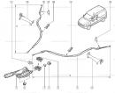 Трос ручного тормоза правый 4x4