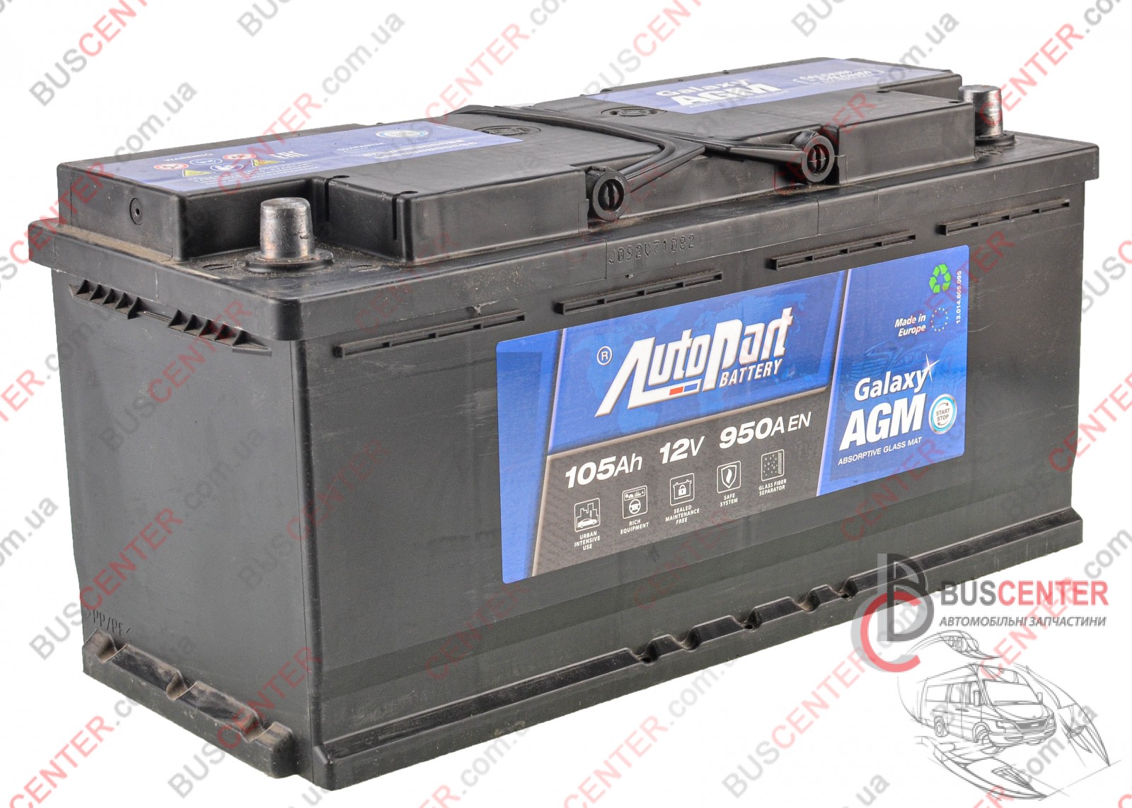 Аккумулятор 105AH/950A AGM (0)