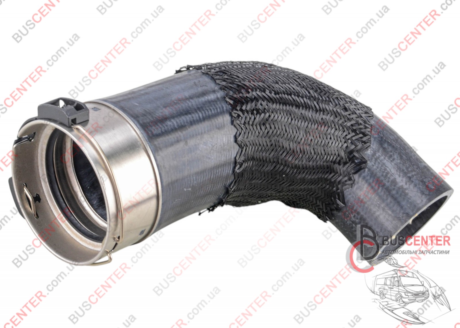 Фотография запчасти Патрубок интеркулера левый BI-TURBO (шланг от радиатора к дроссельной заслонке - резиновая часть, задний привод/ RWD)