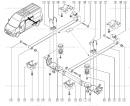 Стремянка рессоры с гайкой  M14x2.0x88x110 (передний привод)