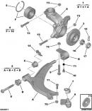 Рычаг передний левый "шаровая D16" (с ГУР)