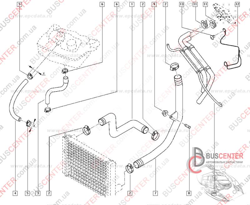 Фотографія запчастини Патрубок радіатора верхній