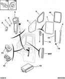  Кнопка склопідйомника права