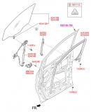  Направляюча скло дверей передньої правої ззаду