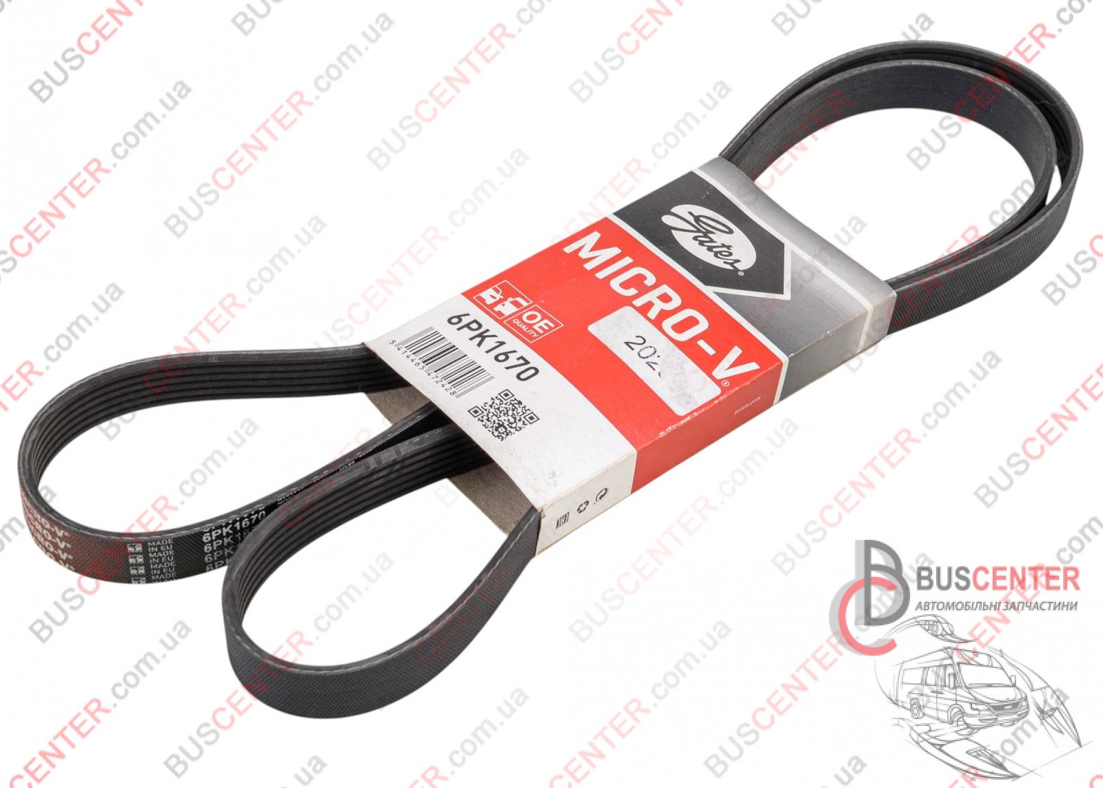 Фотография запчасти Ремень ручейковый 6 PK 1670 (с кондиционером)
