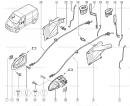 Трос замка двери передней правой/ левой