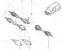 Полуось правая с ABS 21/23 шлицов Z44 (приводной вал, привод дифференциала)