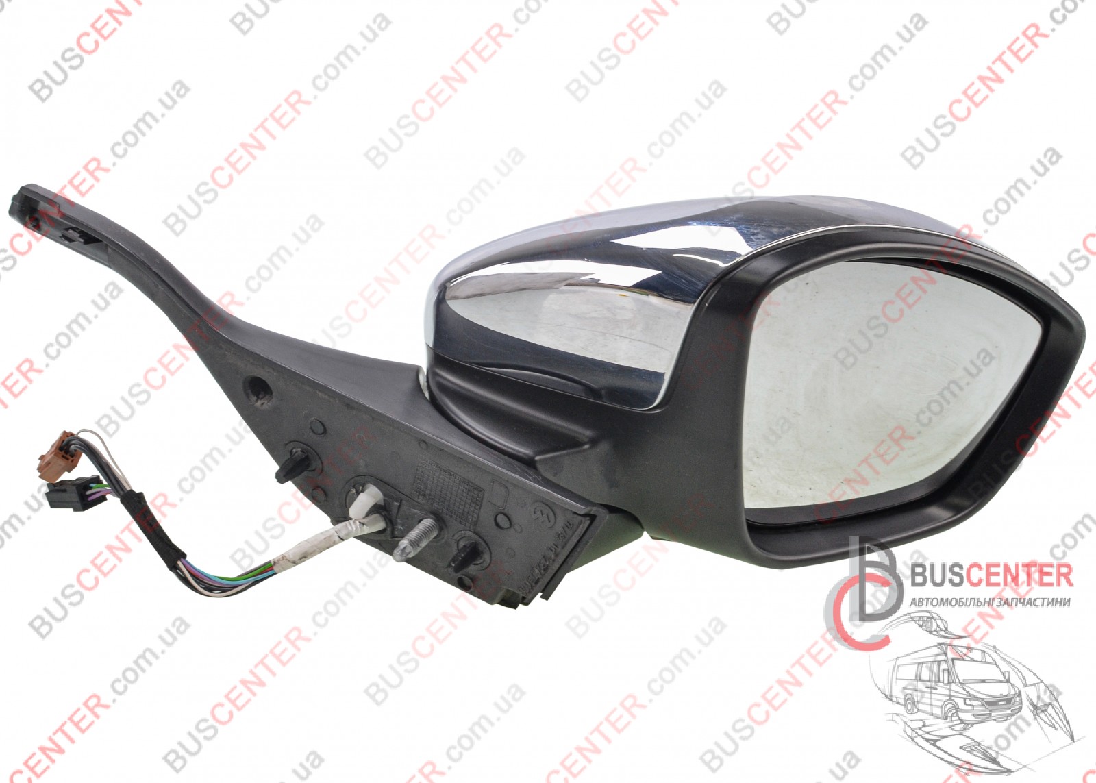 Фотография запчасти Зеркало заднего вида правое электрическое (2 фишки, 5 и 6 пинов)
