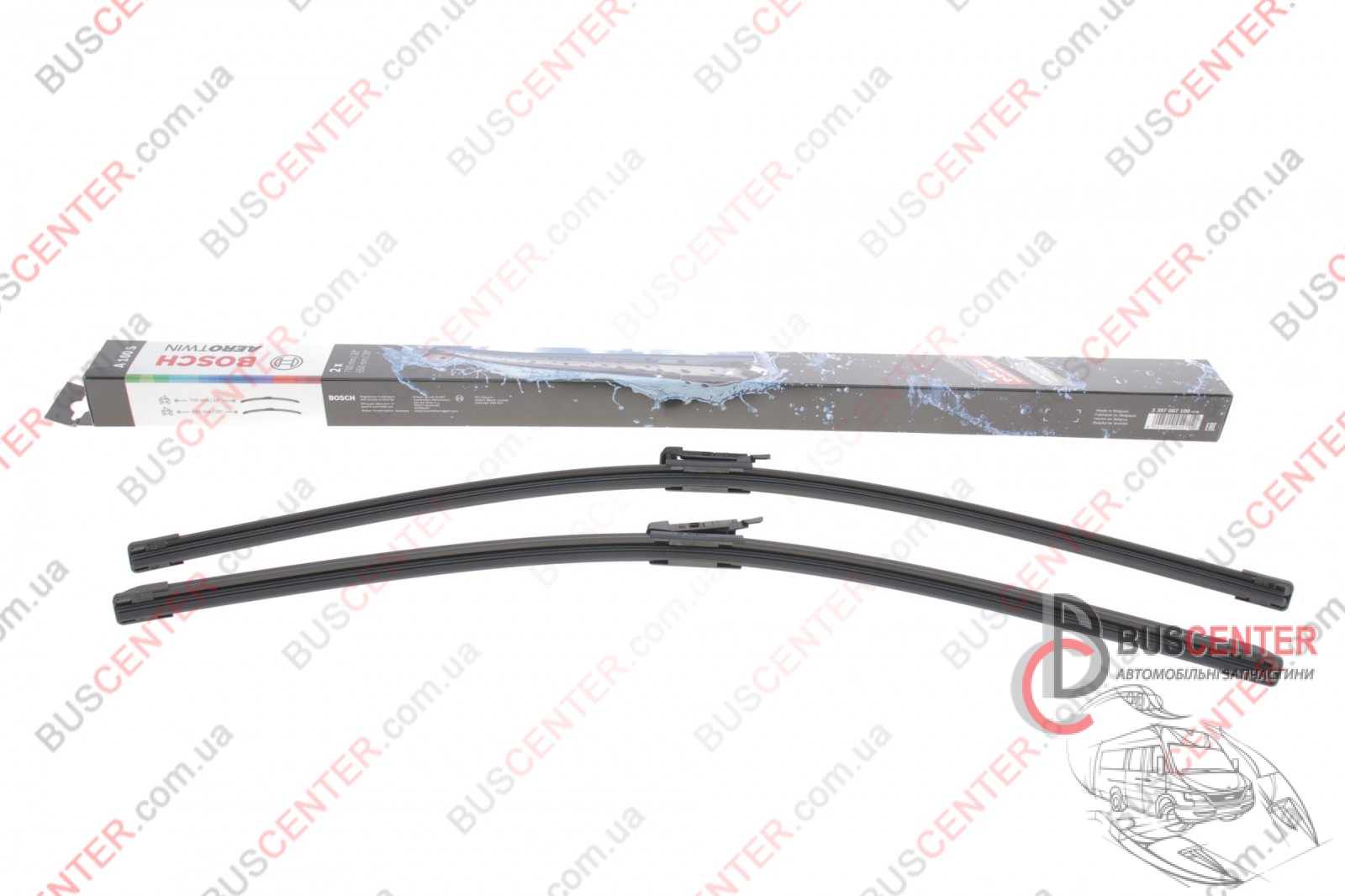 Фотография запчасти Щетка стеклоочистителя  700/650 (дворник, бескаркасный/ комплект - 2 шт)