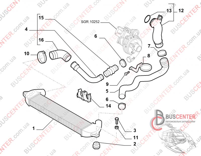 Фотография запчасти Фланец (патрубок турбины)