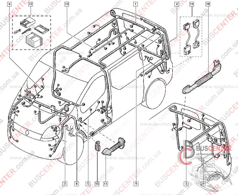 Фотография запчасти Кожух проводки задней двери левой/ правой (защита )