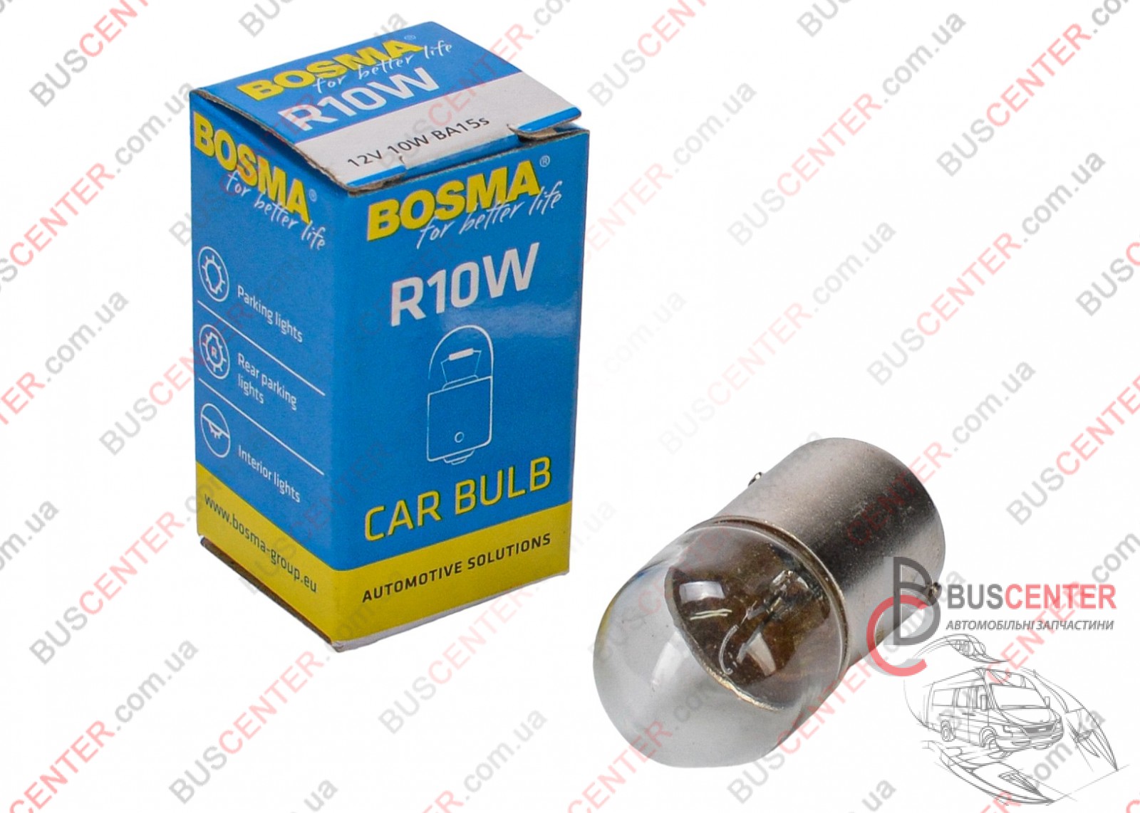 Фотографія запчастини Лампочка 12V 10W R10W (BA15S  - автолампа  1 шт)