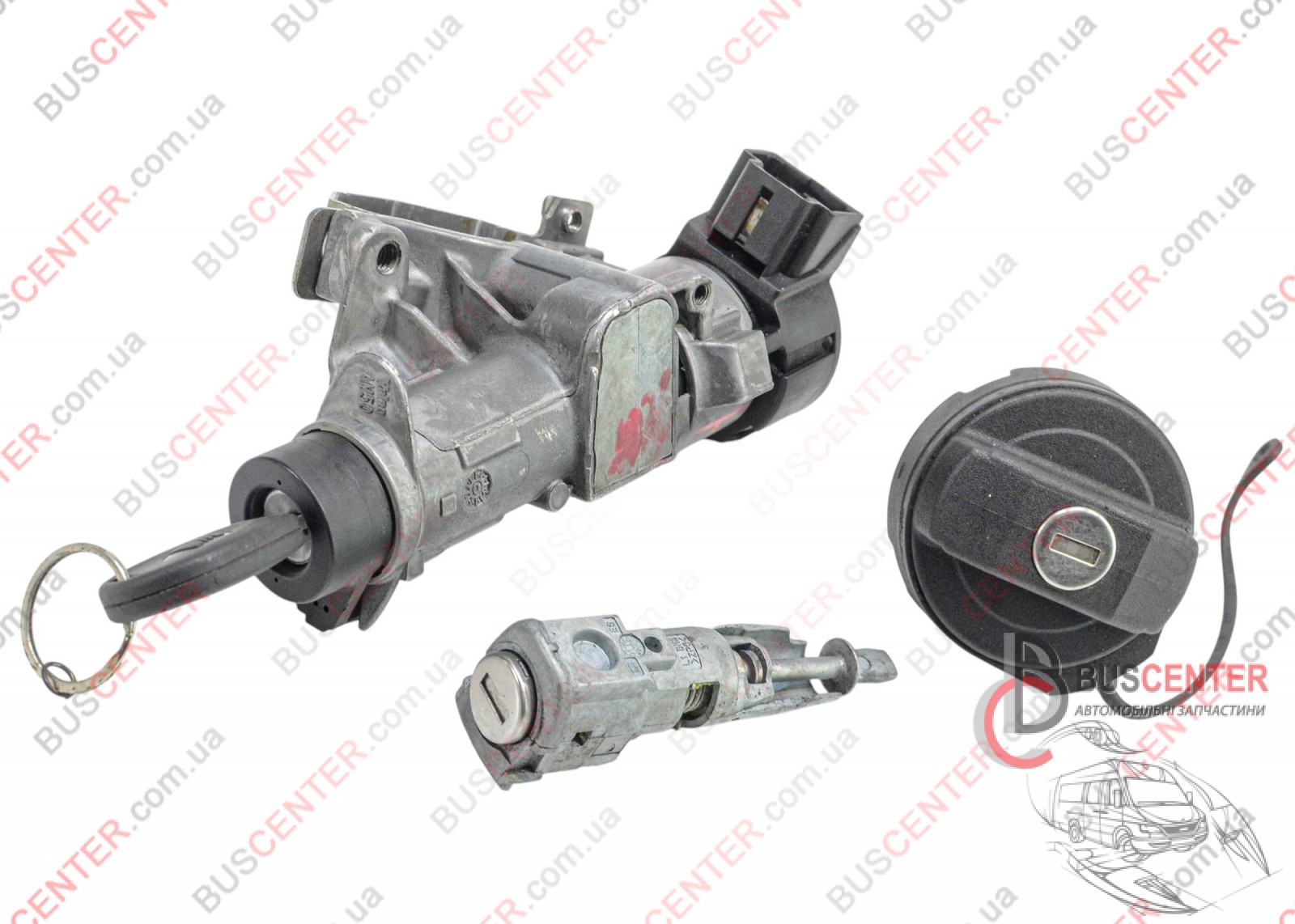 Фотографія запчастини Замок зажигания с ключем (крышка топливного бака, личинка замка двери, ключ)