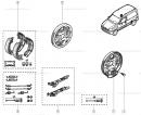 Тормозные колодки задние D203x39 (ручного тормоза)