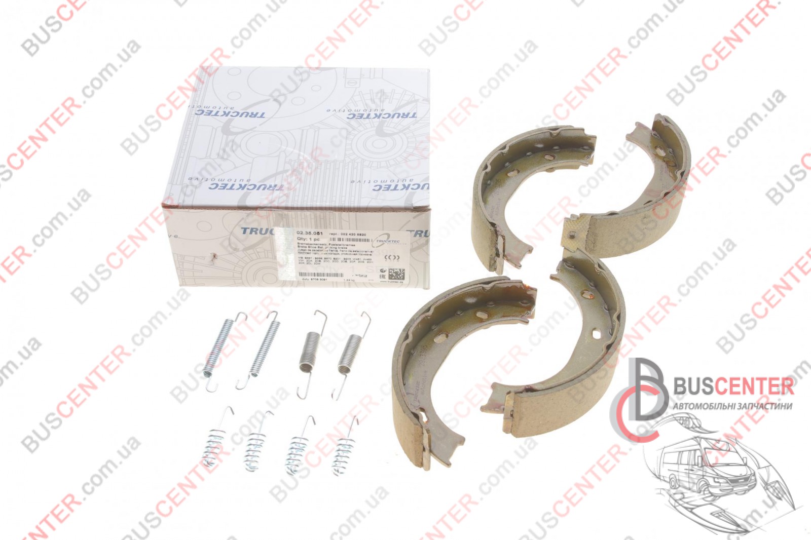 Фотография запчасти Тормозные колодки ручника (160x40 (с пружинками)