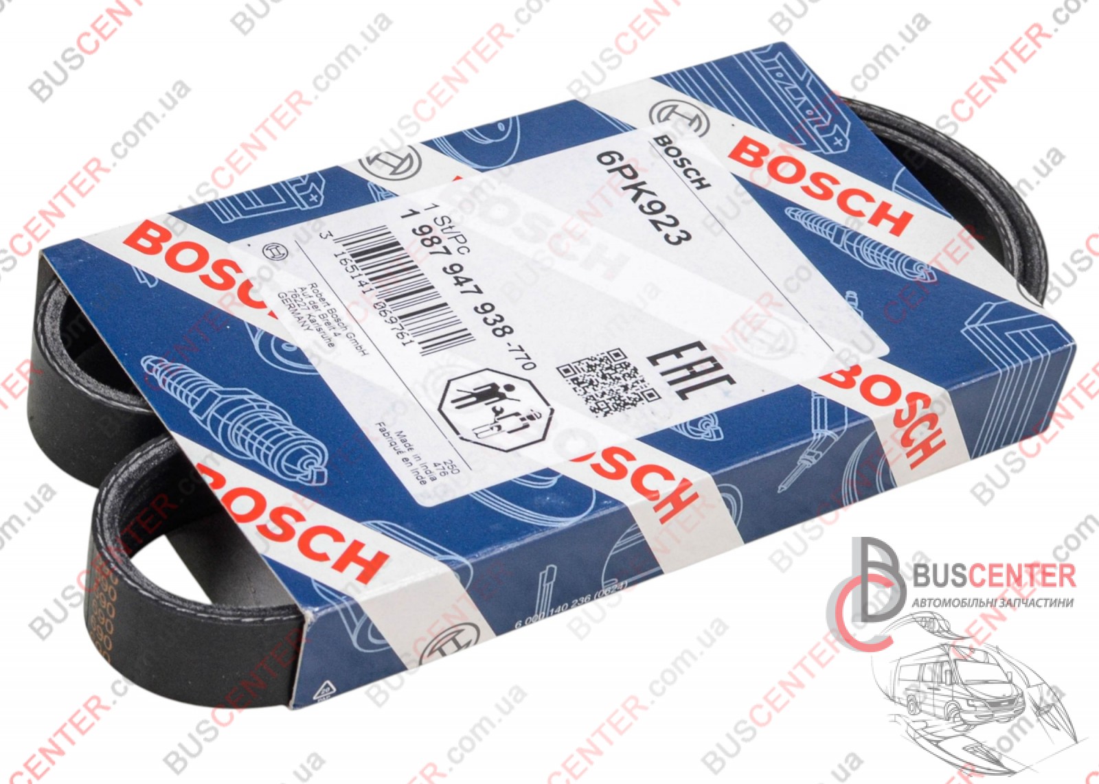 Фотографія запчастини  Ремінь струмковий 6 PK 923 ( з кондиціонером)