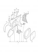 Накладка зеркала правая наружная