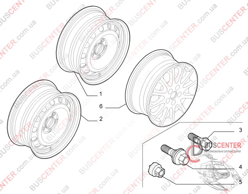 Болт крепления колеса (колесный болт "под легкосплавные диски")