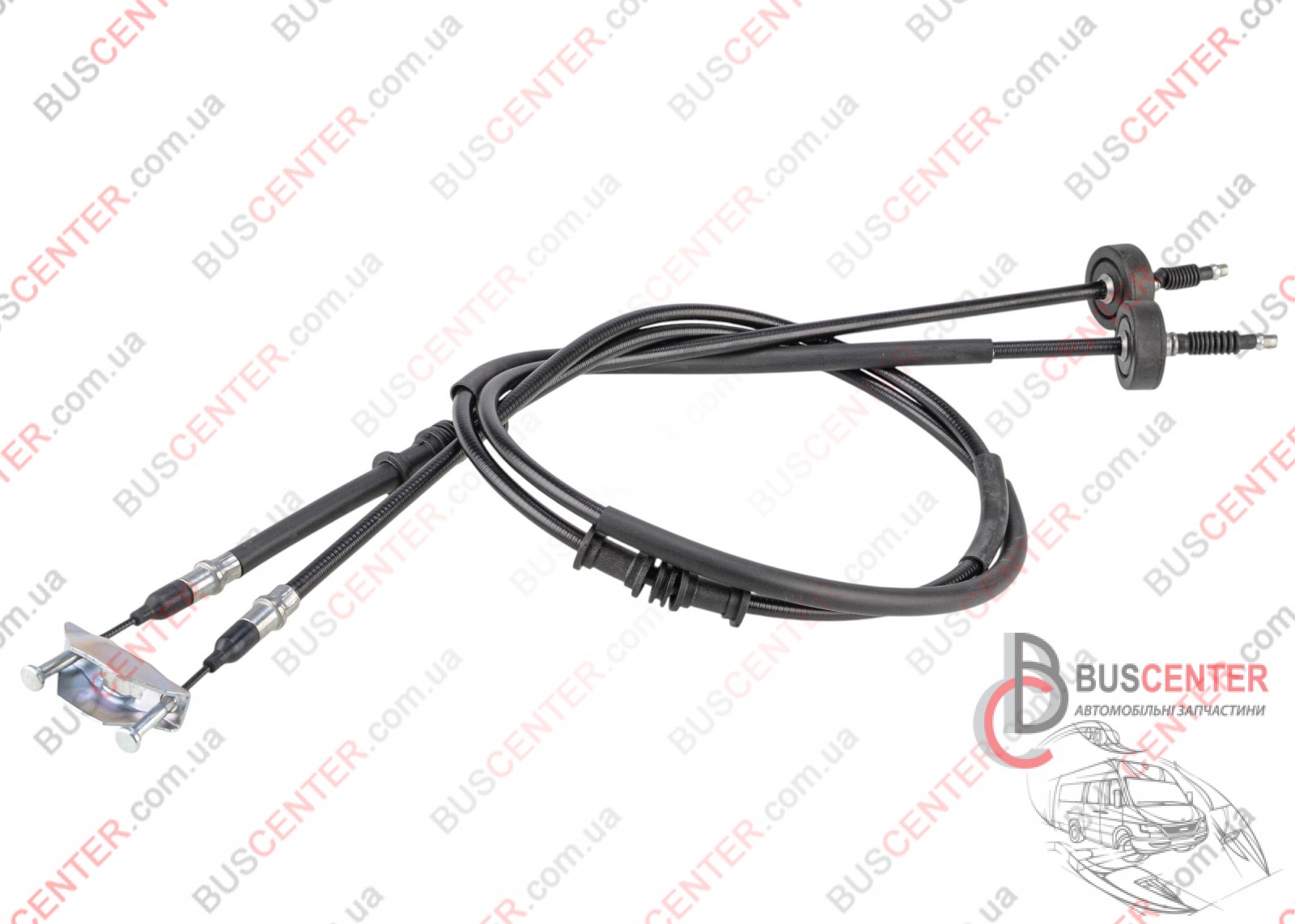 Фотография запчасти Трос ручного тормоза правый/ левый (барабанные тормоза - комплект 2 шт)