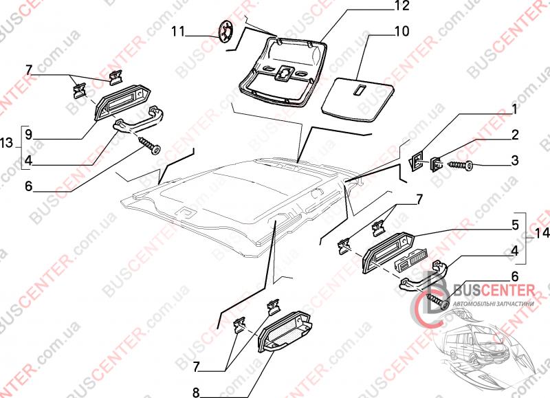 Фотография запчасти Плафон освещения салона