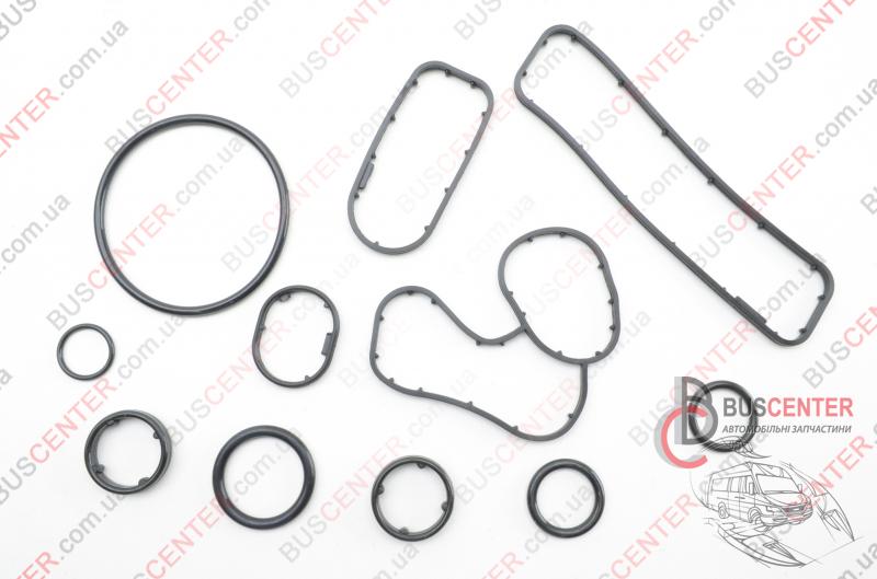 Прокладка теплообменника с 2011 (/корпуса масляного фильтра, масляного радиатора, охладителя/ уплотнительное кольцо, проставка, манжет, уплотнитель, сальник, резинка, уплотнение - комплект 11 шт)