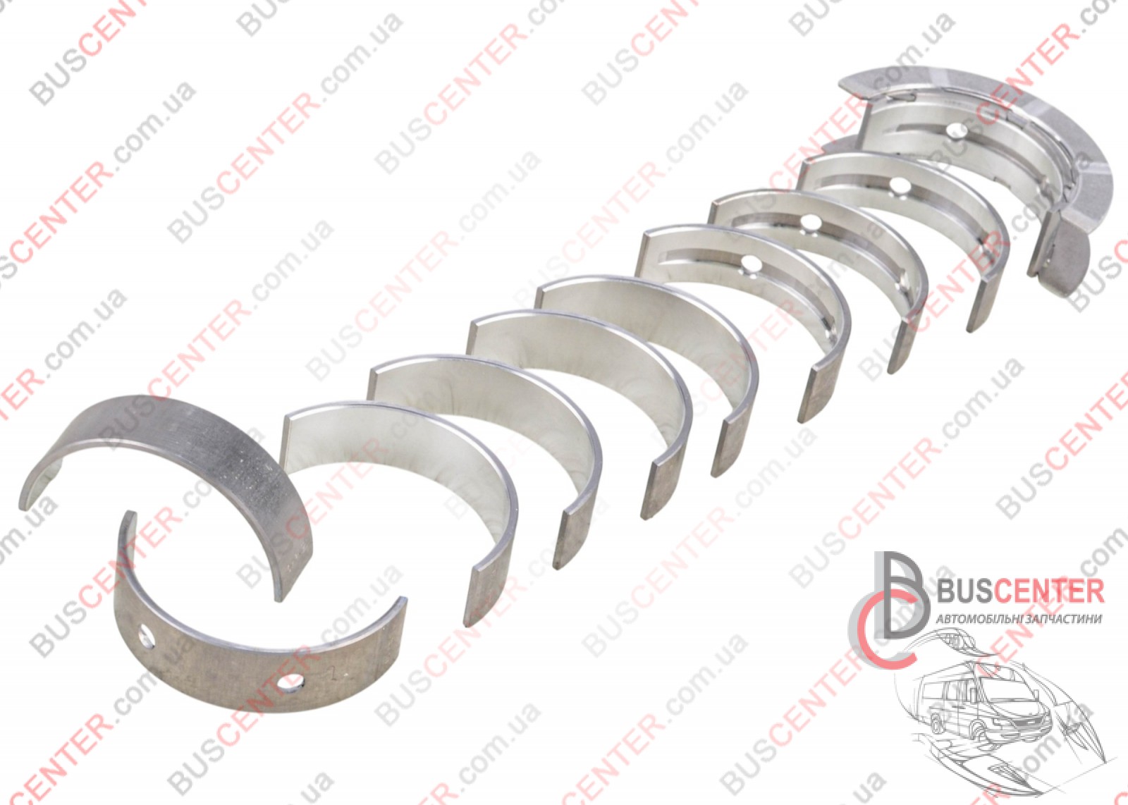 Фотографія запчастини Вкладыш коленвала STD (стандартный, коренной - комплект  10 шт)