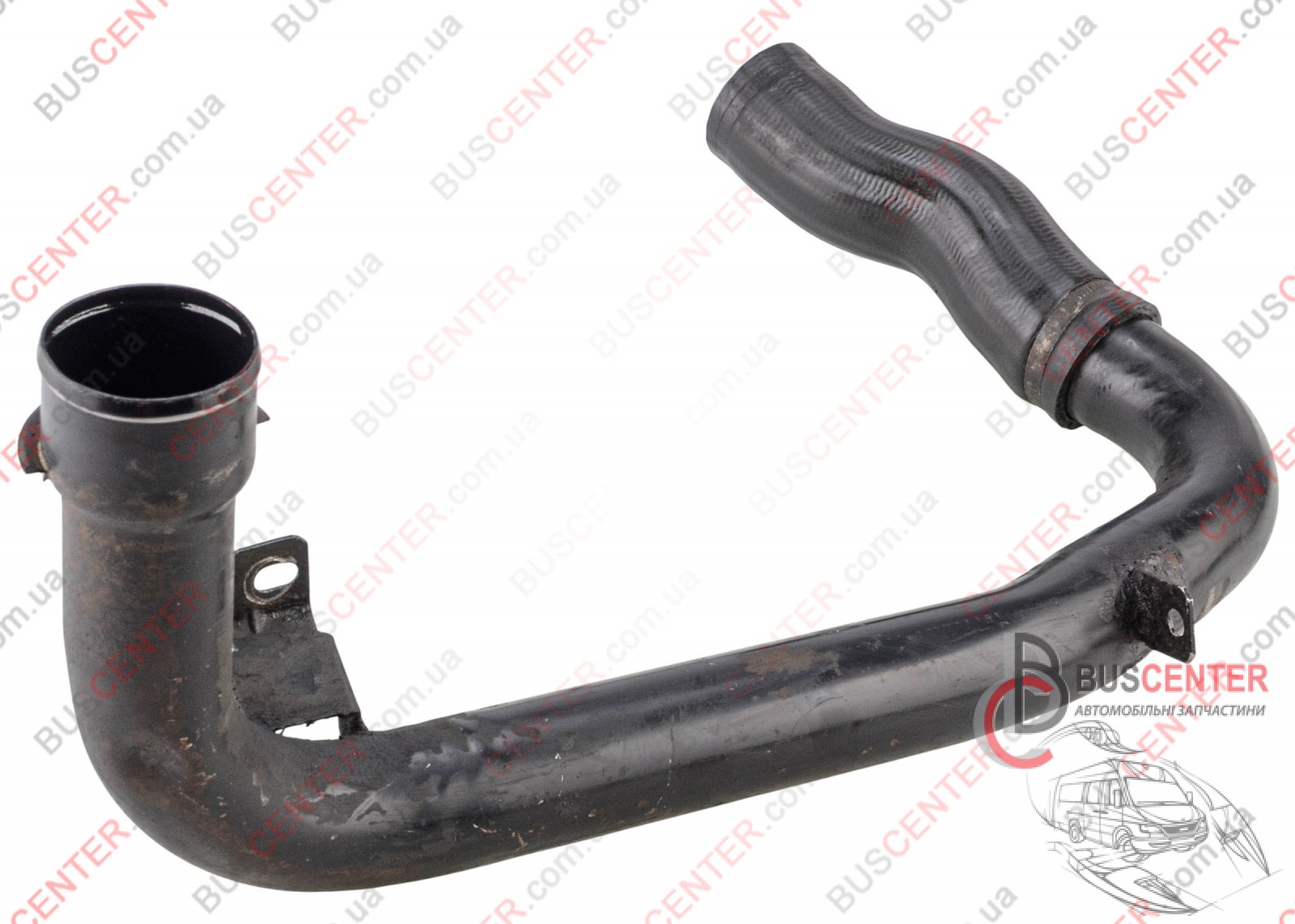 Фотографія запчастини Патрубок интеркулера левый (2 части, металлическая и резиновая, шланг)