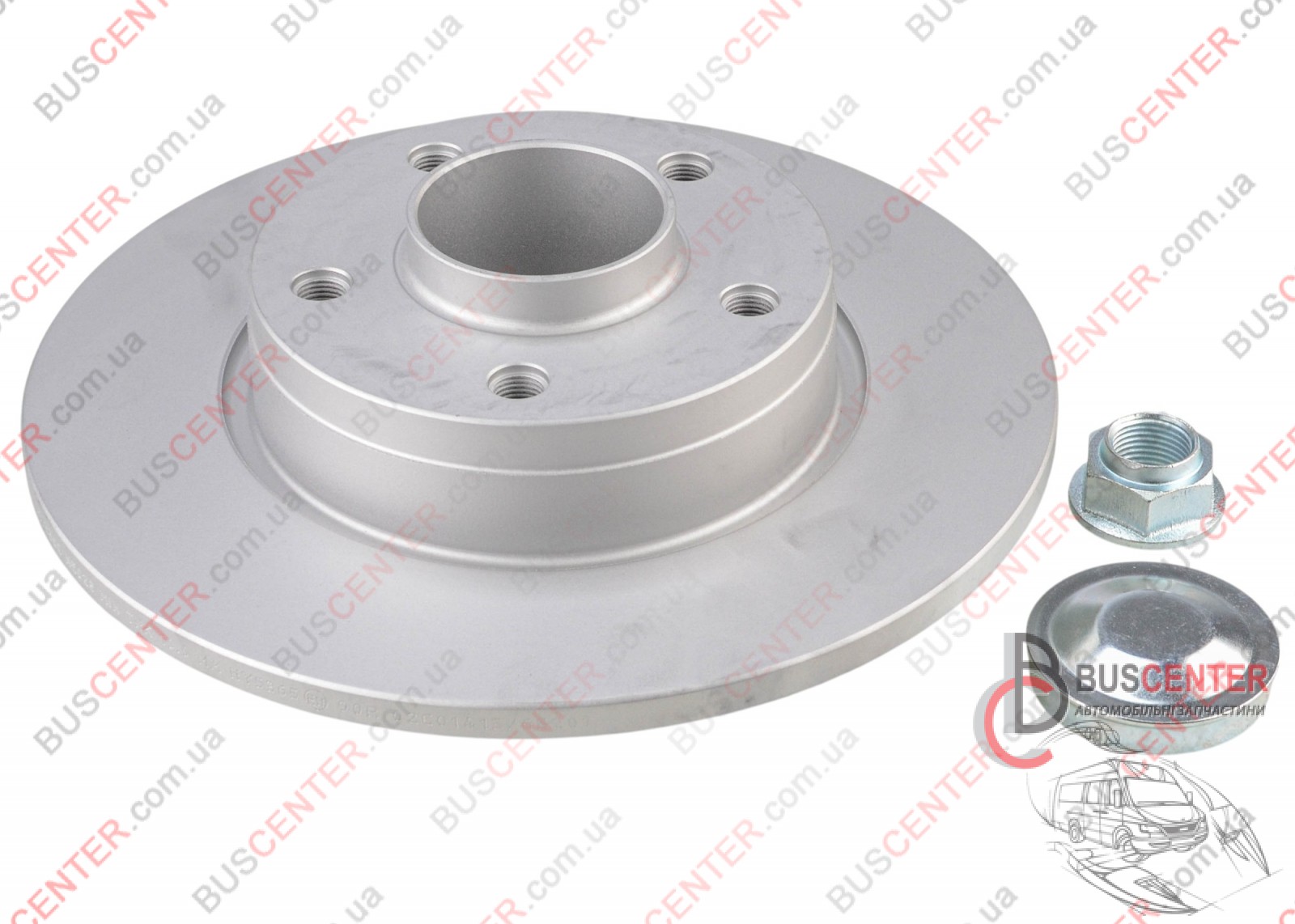 Фотографія запчастини  Гальмівний диск задній D280 ( підшипник ступиці колеса "з вінцем ABS")