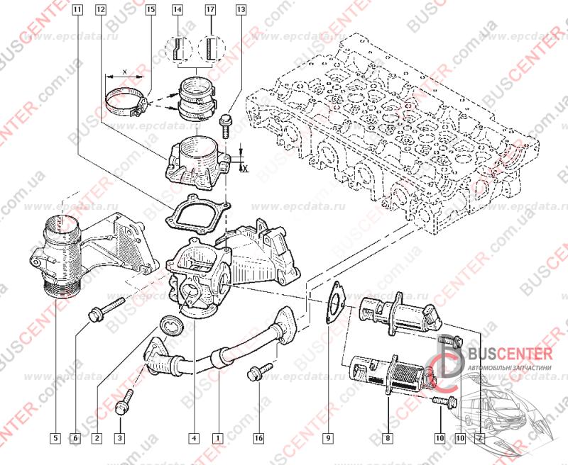 Фотография запчасти Кронштейн EGR