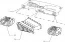 Дефлектор левый (детали панели, торпеды, консоли, салона, жалюзи воздуховода)