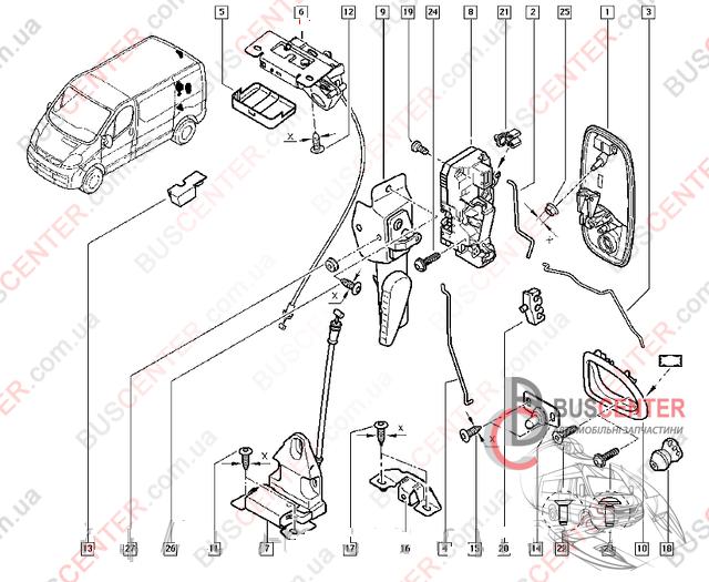 Фотография запчасти Замок двери задней правой