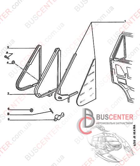 Фотография запчасти Форточка передняя правая