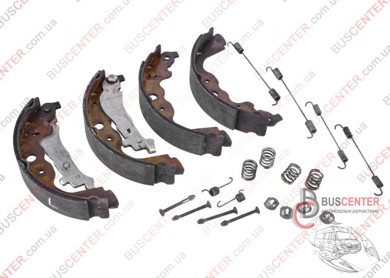 Механизм ручного тормоза комплект (барабанные тормозные колодки, правая/ левая сторона)