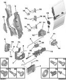 Электропривод замка двери (центральный замок правой, боковой правой cдвижной)